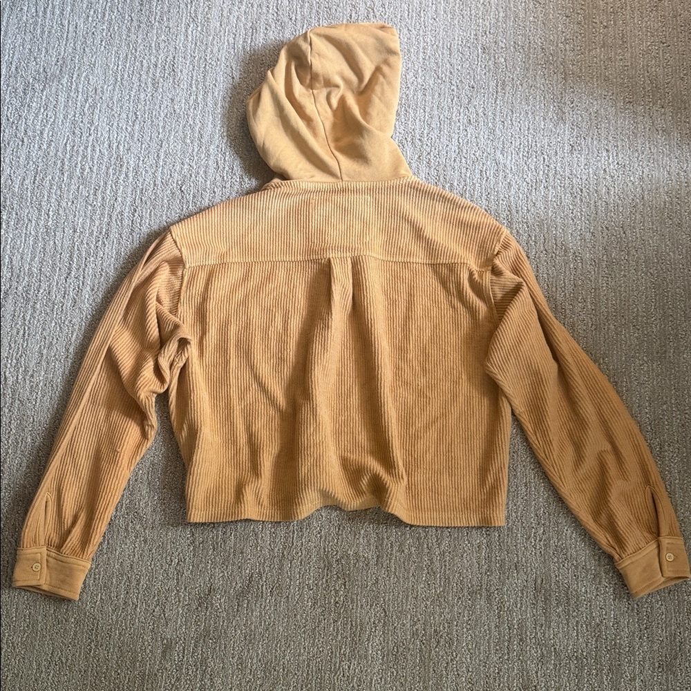 AEO Ribbed Button-Up Hoodie - Picture 6 of 7